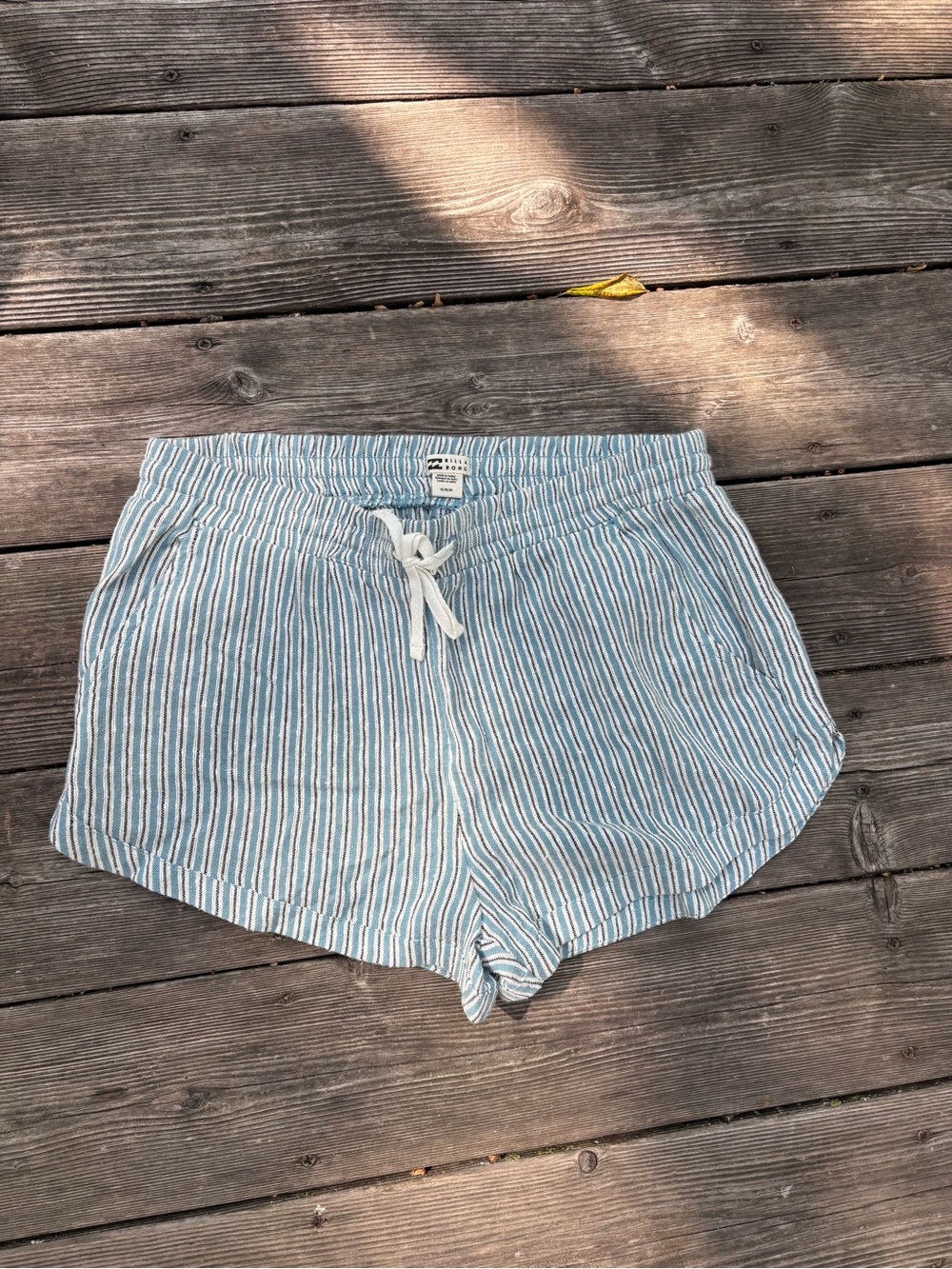 Billabong Blue and White Striped Women’s Shorts